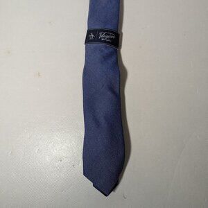 NEW- Mens Penguin by Munsingwear Neck Tie Cotton Blend Med Blue MSRP: $55